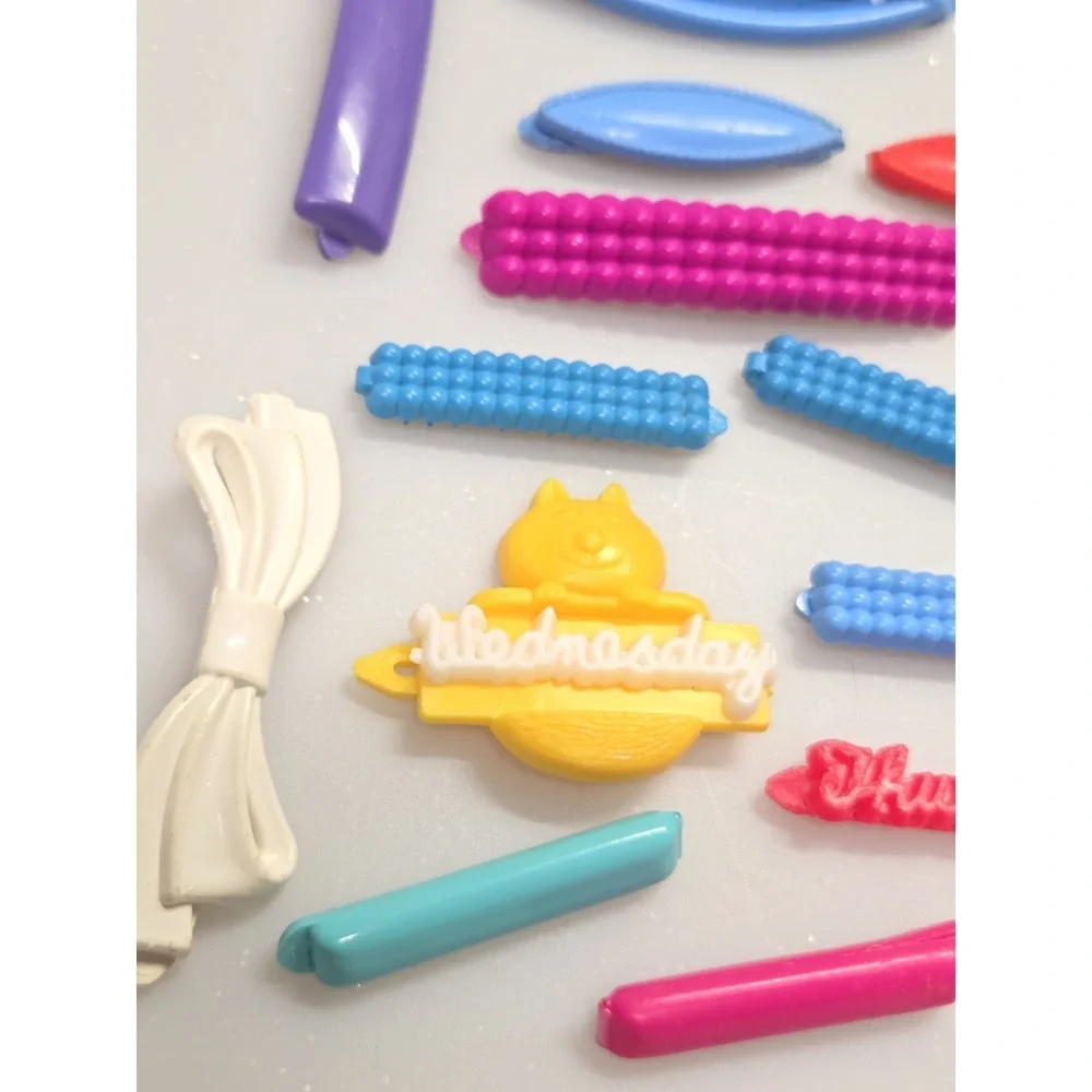 Vintage 80s Goody Snap Tight Barrettes Plastic Hair Clips Lot Of 23